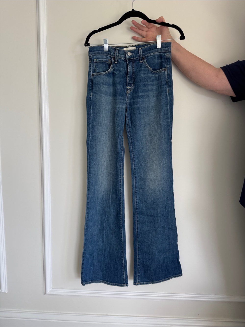 Nili Lotan Medium Blue Flare Jeans